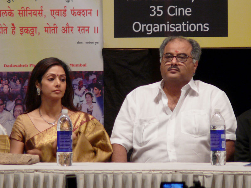Sridevi and Boney Kapoor at the Dadasaheb Phalke awards, copyright Picturejockey : Navin Harish 2005-2009