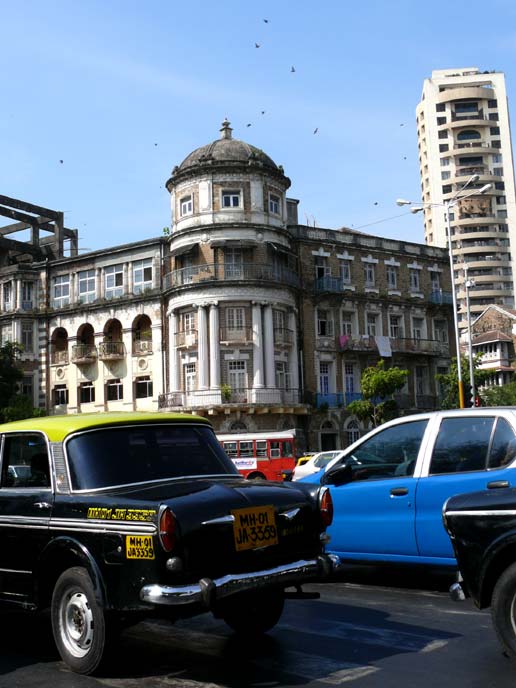 In a cab on Marine Drive