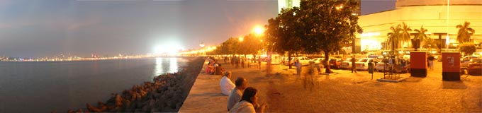 Marine Drive at Night. Click here to open bigger image