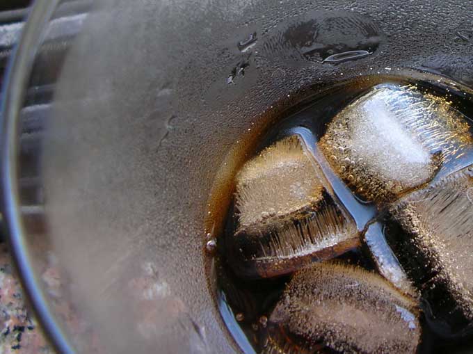 A glass of cola on a hot weekend