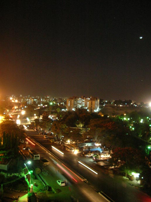 JV Link Road at night