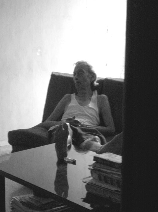 Lensman Mr. Aloke Dasgupta, usualy on the other side of the lens, caught napping in his home by me.