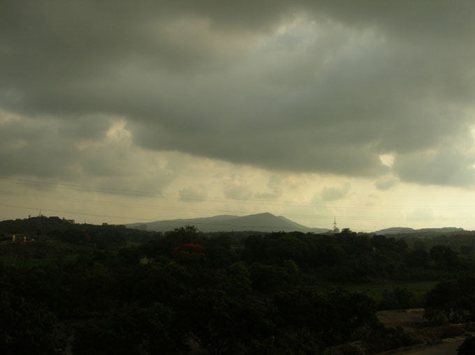 A picture taken of Aarey Milk colony during a dry practice run of monsoon