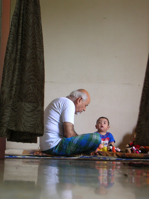 Grandfather and grandson