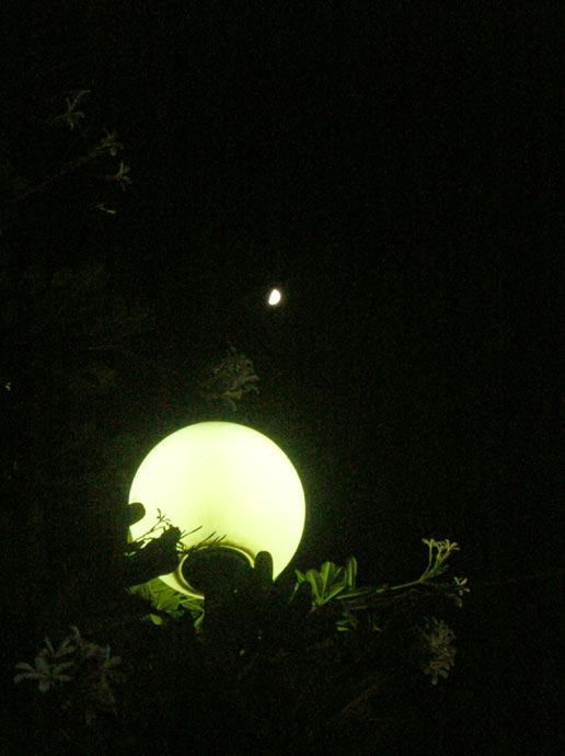 Lamp and moon