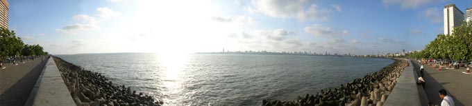 Panoramic view of Marine Drive