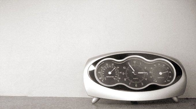 A dashboard or a clock