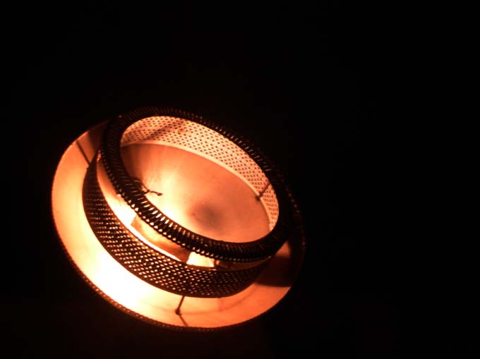 Lamp shade or a gas burner