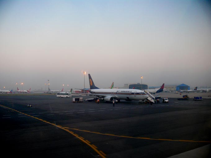 So long Delhi, here I come Bombay - An image of planes at Indira Gandhi Airport in New Delhi   | copyright Picturejockey : Navin Harish 2005-2007