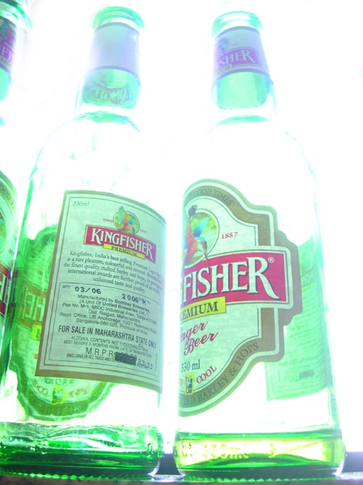 Two is company - An overexposed image of empty bottles of Kingfisher beer | copyright Picturejockey : Navin Harish 2005-2007