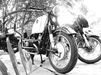 BMW Motorcycle #2 - An image of an old BMW Motorcycle #2 parked in Greenfields, Andheri, Mumbai