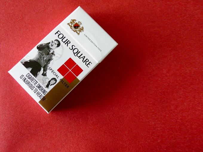 Elvis is in the house - An image of a pack of Four Square Cigarettes | copyright Picturejockey : Navin Harish 2005-2007
