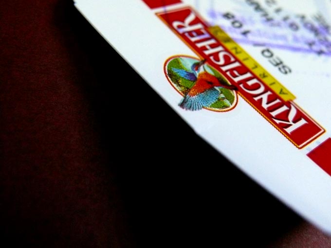 Vijay Mallya's choice - An image of the stub of a Kingfisher airlines boadring pass | copyright Picturejockey : Navin Harish 2005-2007