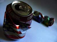 Fine! Go ahead, kill yourself - An image of empty and crushed soda cans
