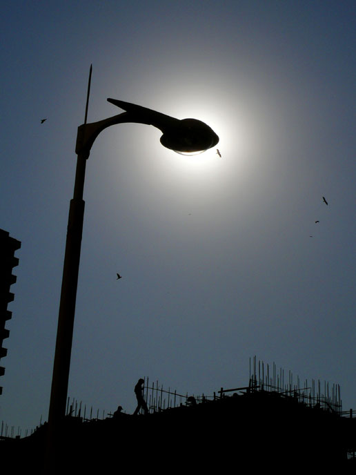 Son, One day this mortage will be yours - Image of construction site of Kalptaru estate with kites flying in the sky | copyright Picturejockey : Navin Harish 2005-2007