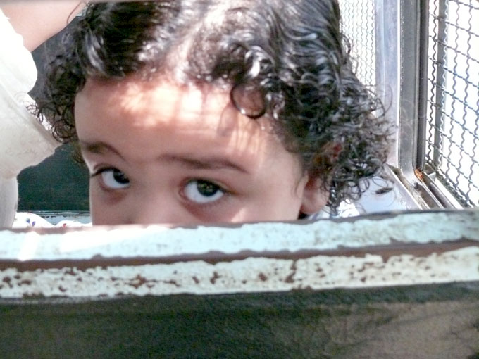 Peeping tiger - an image of Manu looking back from the tiger safari bus in Sanjay Gandhi National Park | copyright Picturejockey : Navin Harish 2005-2007