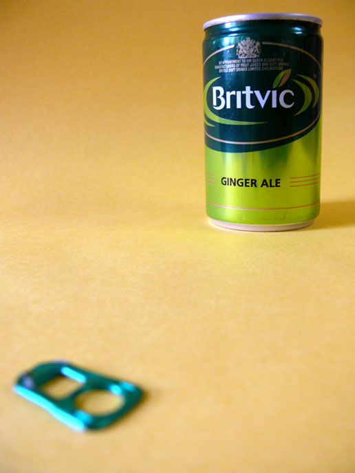 I can't believe that tiny tab weighed so much - An image of an empty can of Britvic Ginger ale | copyright Picturejockey : Navin Harish 2005-2007