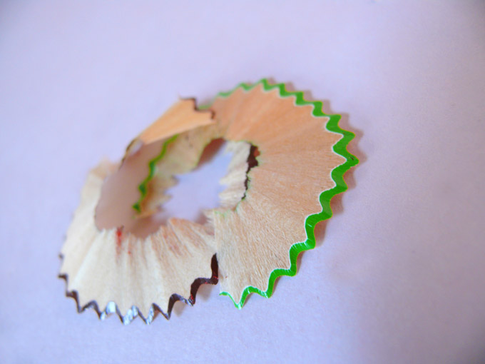 An insect? - An image of colour pencil shavings that Manu mistook for an insect | copyright Picturejockey : Navin Harish 2005-2007