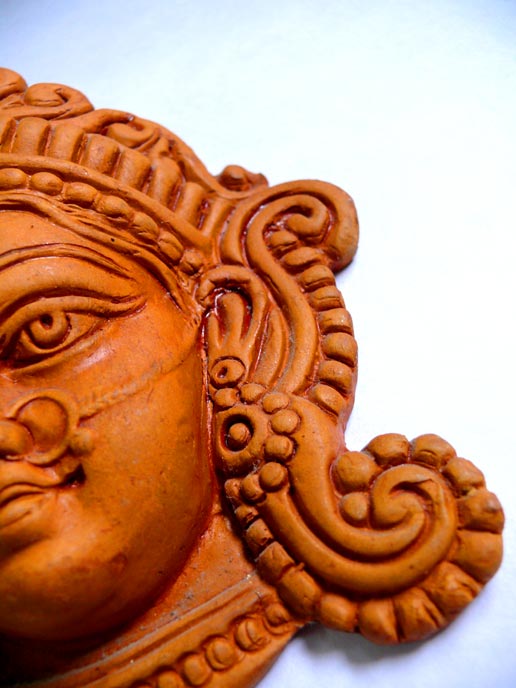 After Ganpati, it will be durga - An image of a terracotta idol of goddess Durga | copyright Picturejockey : Navin Harish 2005-2007
