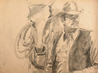 Time to move on... - An image of a sketch of the Marlboro Man made by me in 1993