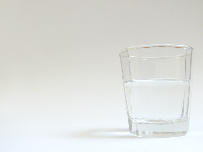 Resolution #3: Staying positive - An image of a glass filled with water | copyright Picturejockey : Navin Harish 2005-2008