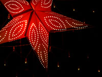 Shining bright - An image of a paper lamp shaped like a star