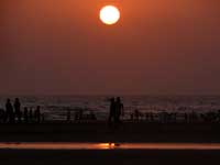 Sunset at Aksa beach - An image of a sunset at Aksa beach, madh, mumbai
