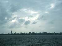 Still an outsider - An image of Mumbai Skyline shot at Marine Drive, Mumbai