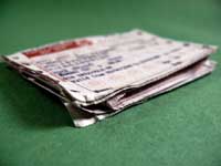 How thick will this pile get? - An image of season ticket or pass of Mumbai local trains 