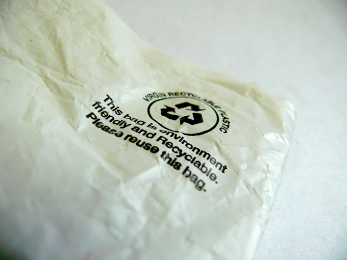 A 50 micron plastic carry bag, copyright Picturejockey : Navin Harish 2005-2009