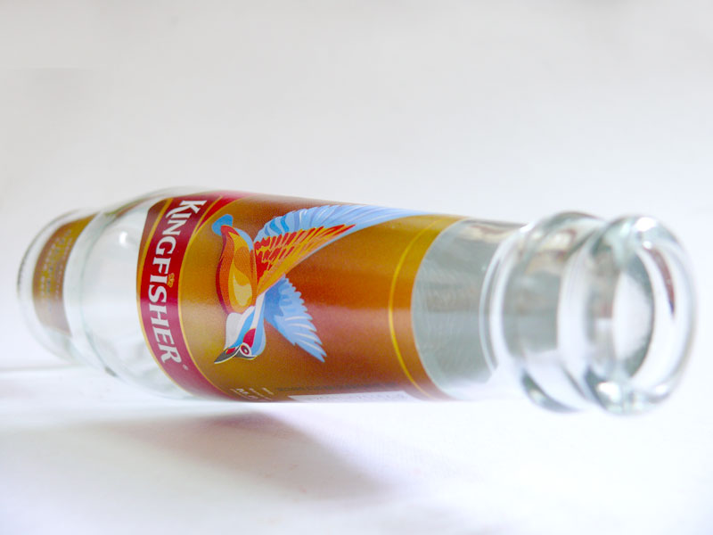 An empty bottle of Kingfisher ultra beer, copyright Picturejockey : Navin Harish 2005-2009
