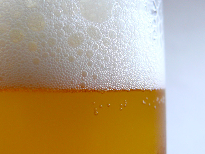 A closeup shot of a beer glass , copyright Picturejockey : Navin Harish 2005-2009