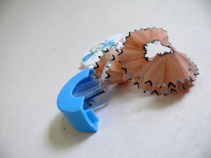 A pencil sharpner and pencil shavings , copyright Picturejockey : Navin Harish 2005-2009
