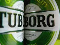 Two much... - Two bottles of Tuborg beer