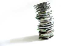 Leaning tower of Paisa - A tower of coins and two way tape made by Manuraj