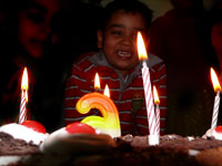 Make a wish... - Man with his birthday cake