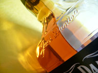 Jack Daniels - Close up the bottle of Jack Daniel
