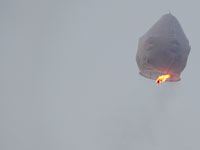Nothing but hot air - A hot air baloon on Dussera